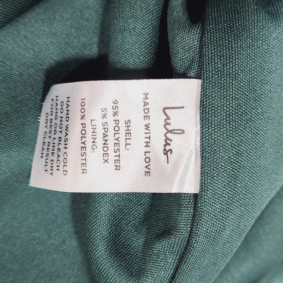 LULU’S Forest Green Maxi Dress Gown Size: S - Picture 14 of 14